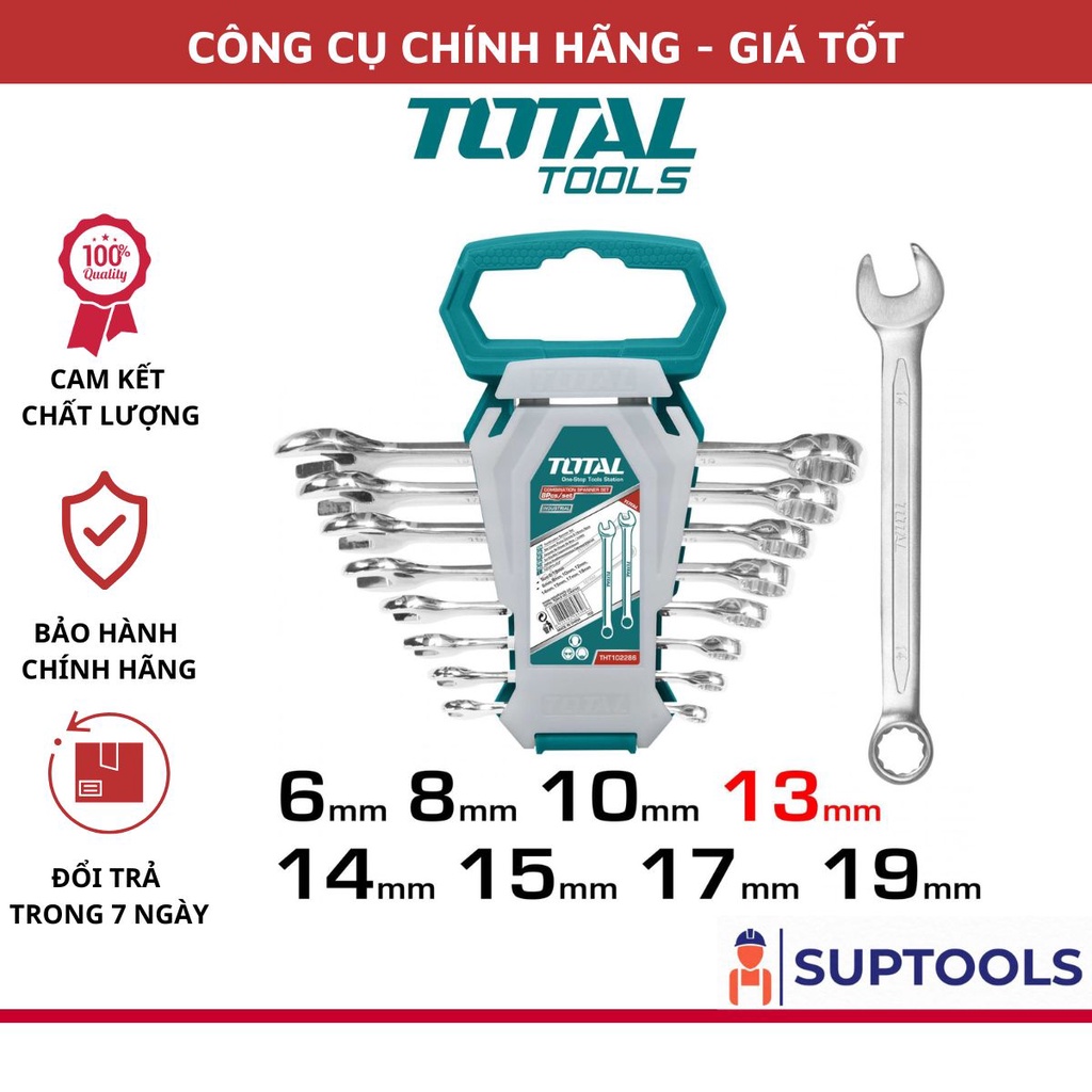 ĐỒ NGHỀ TOTAL Bộ cờ lê vòng miệng THT102286-I [Chính Hãng 100%]