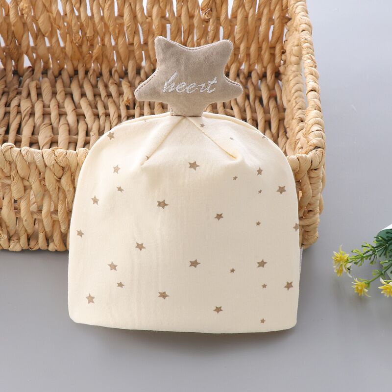 Mũ Cotton Mềm Mại Bảo Vệ Tai Dễ Thương Cho Bé 0-3 Tháng Tuổi