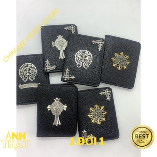 Ví nam đứng Chrome Heart da PU fullbox - Chrome Heart Store