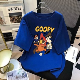 Áo thun FASHMILY 100% cotton tay ngắn dáng rộng phong cách thời trang Hàn Quốc mới 2023