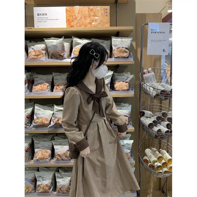 🎀đâm babydoll váy babydoll váy dài Đầm Nữ Tay Dài Cổ Búp Bê Phong Cách Hàn Quốc Thời Trang Mới