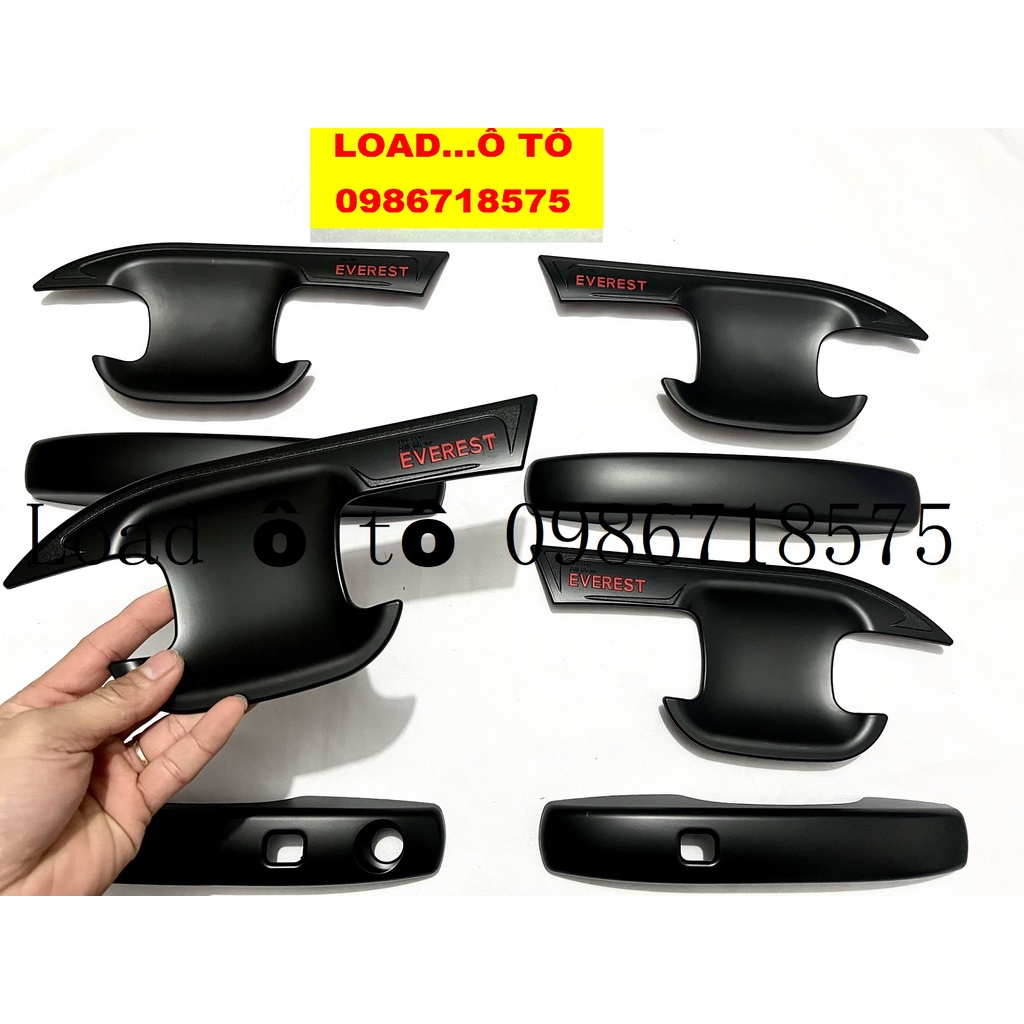 Ốp Tay Nắm Hõm Cửa Đen Xe Ford Everest 2023 Mẫu Màu Đen Mờ Cao Cấp