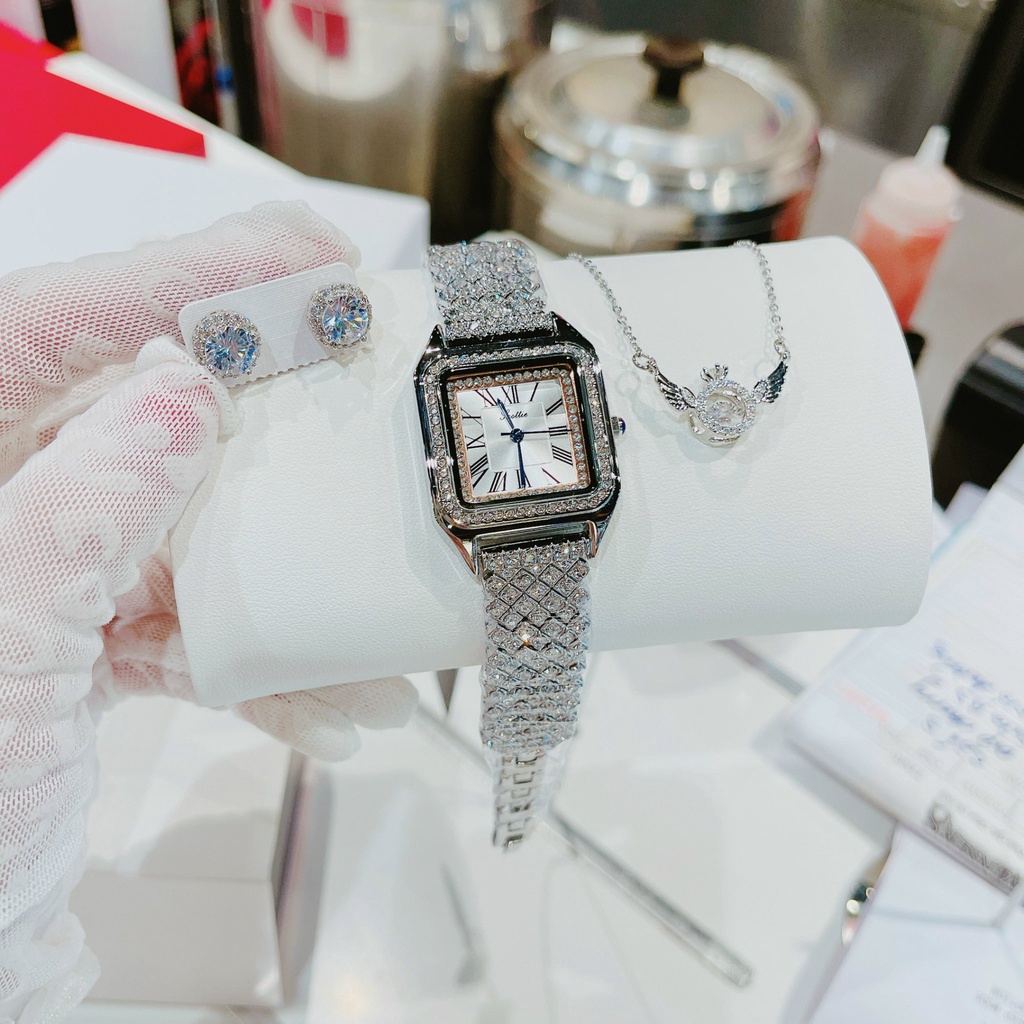 Đồng hồ thời trang nữ Scottie cao cấp quai đá thời trang cực xinh, chống nước Mai Luxury Watch SC 9147
