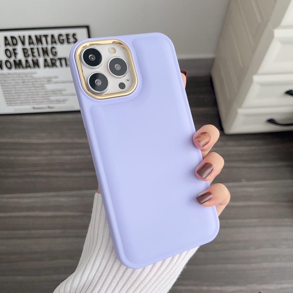 Ốp Điện Thoại Silicon Tpu Mạ Điện Chống Rơi Cho iPhone 14 13 12 11 Pro Max 14 Plus 8