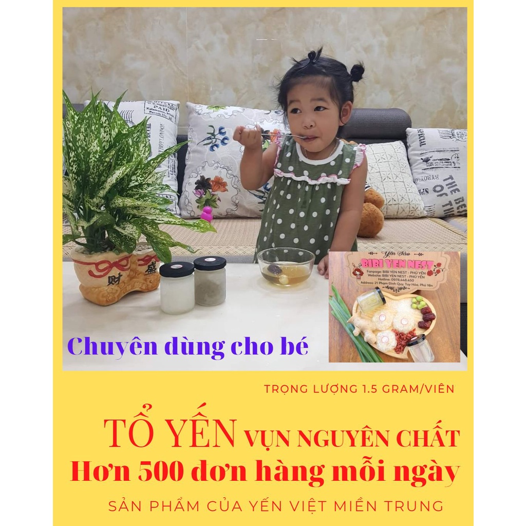 Yến vụn giá rẻ 💖 FREESHIP 💖 VIÊN TỔ YẾN VỤN ĐÃ LÀM SẠCH 2 VIÊN - 3GRAM