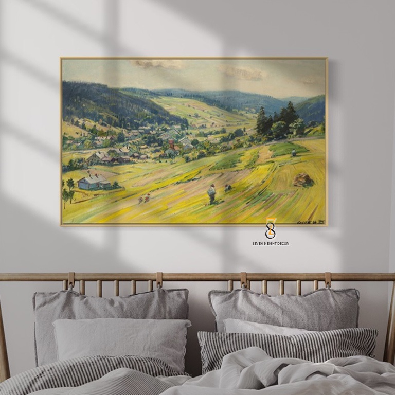 Tranh Canvas | Tranh Danh hoạ Stanisław Lolek  1FHARTI018 | Tranh Đã Căng Khung | Tặng Kèm Đinh Đa Năng 78Decor