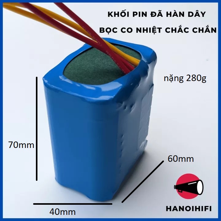 Khối pin 12vol,16vol,21vol,pin 3s,pin 4s,pin 5s, dành cho loa, đèn chiếu sáng, khối pin lishen