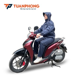 Áo mưa bộ cao cấp - áo mưa chống thấm cao cấp gồm quần áo mưa chất liệu vải dù siêu chống nước 61B