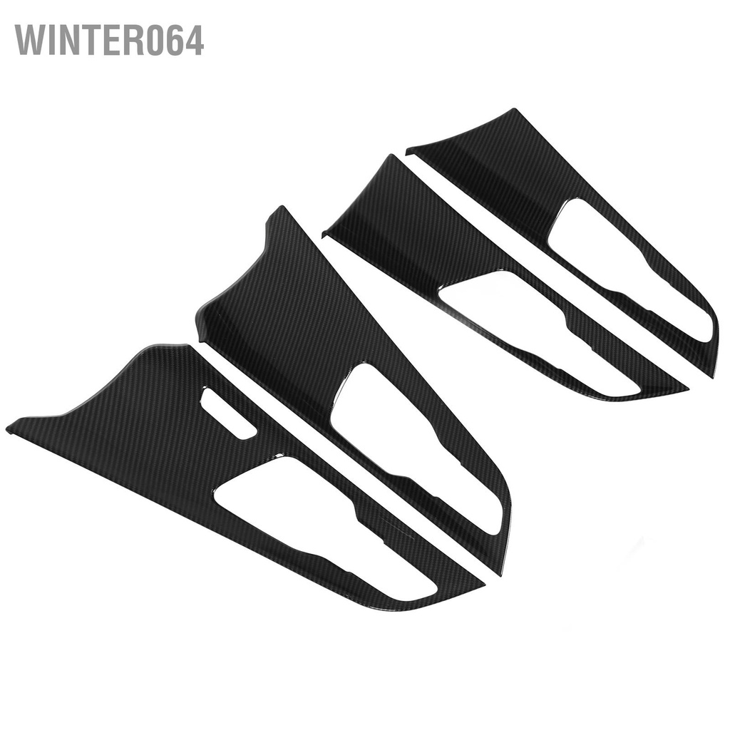 Bộ 5 Nội Thất Cửa Tay Cầm Bát Viền Sợi Carbon Trái Ổ Bao Da Thay Thế Cho Xe Kia Sportage NQ5 2022 Ở Trên Winter064