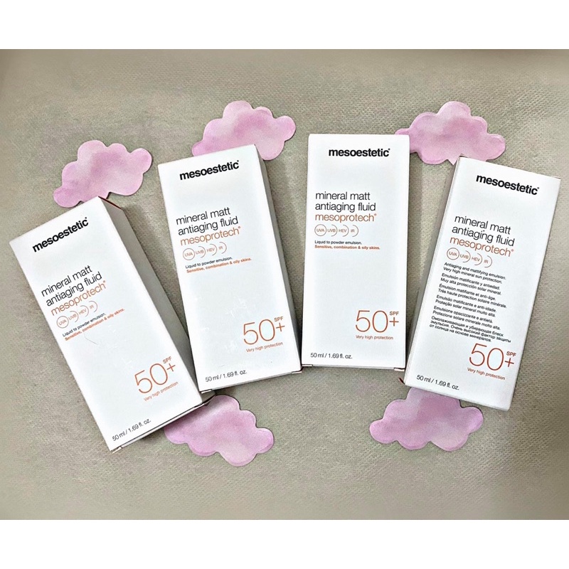 Kem chống nắng nâng tông Meso Mineral Matt antiaging Fluid SPF 50+