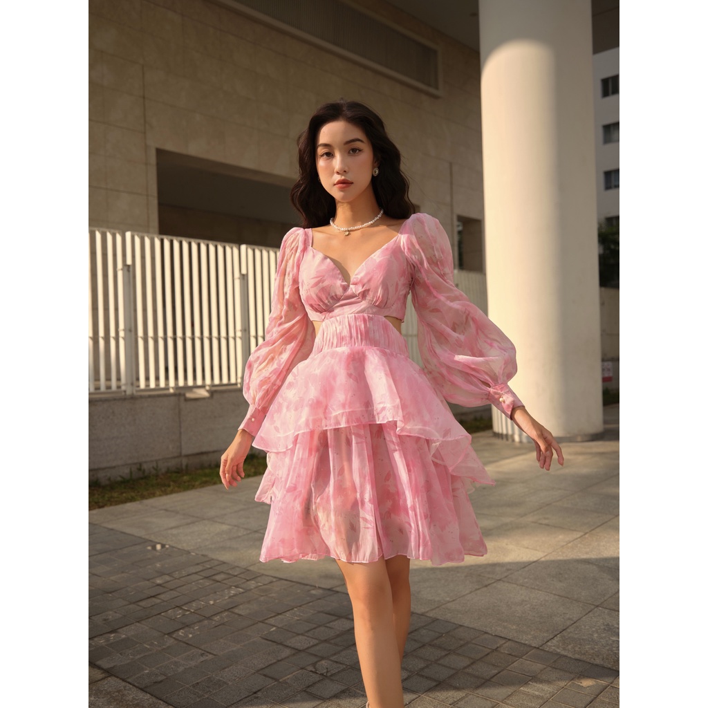 Des Fleurs - Váy xoè tay bồng Le Muse de Pivoine