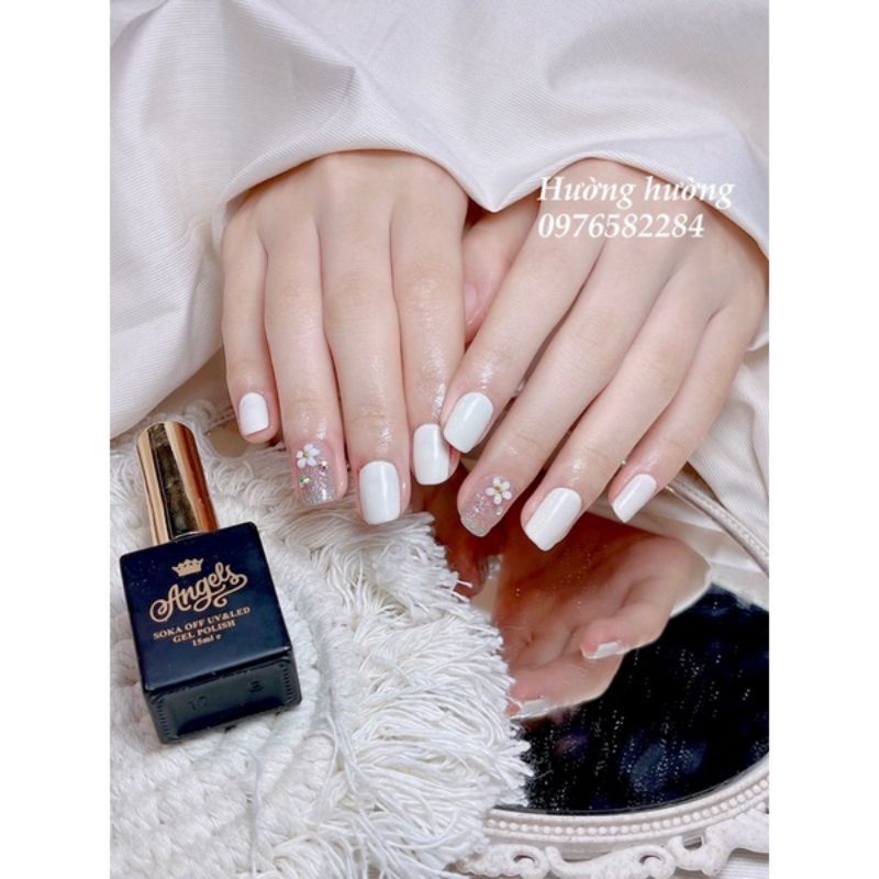 Sơn gel trắng sữa móng tay,sơn trắng sữa angels 15ml