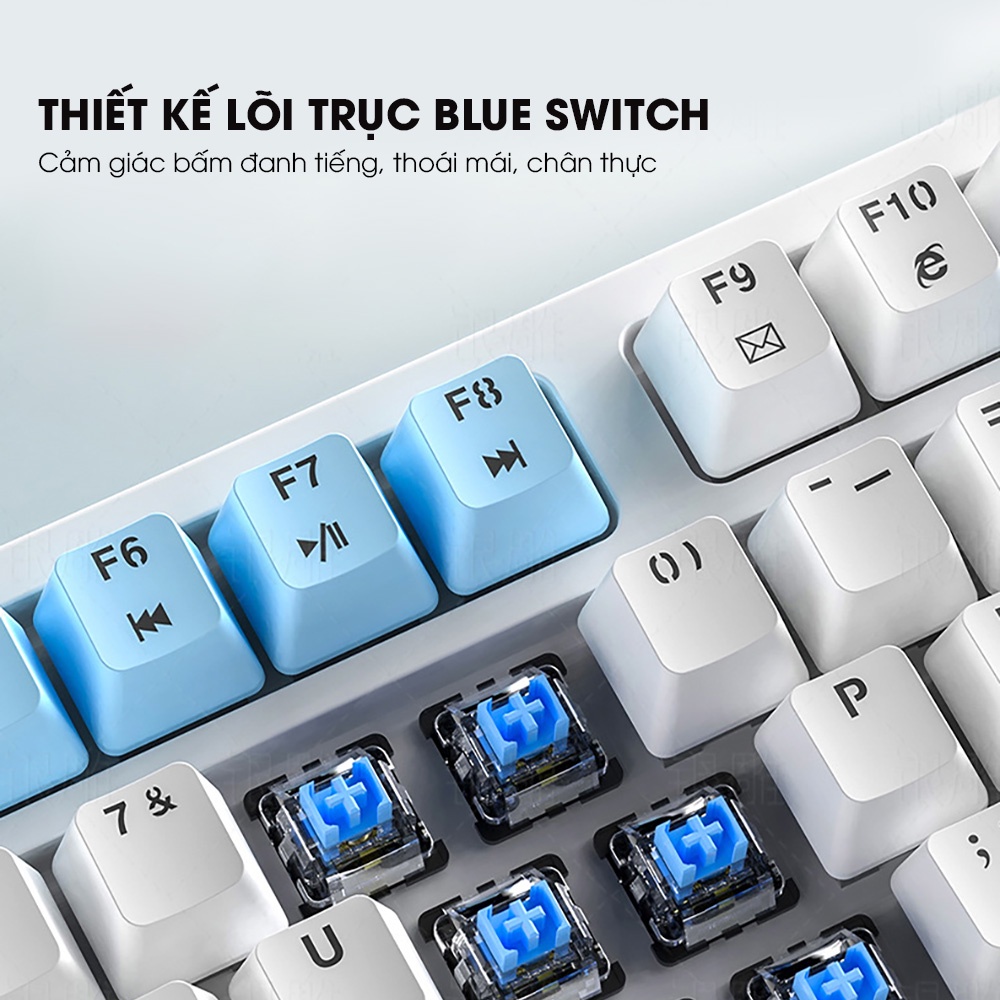 Bàn phím cơ gaming SIDOTECH K700 thiết kế 96 phím blue switch trang bị núm xoay chỉnh LED RGB cho máy tính laptop pc