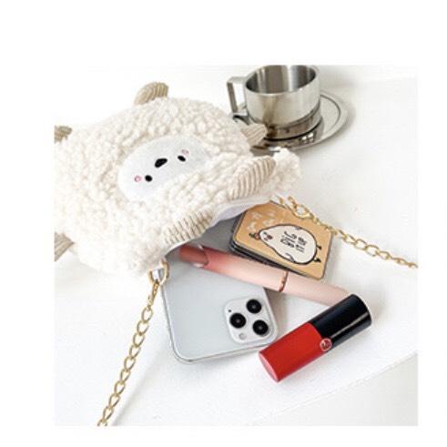 Túi Đeo Chéo Gấu Bông Con Cừu  Dây Xích - Túi Đeo Vai Gấu Xinh Xắn