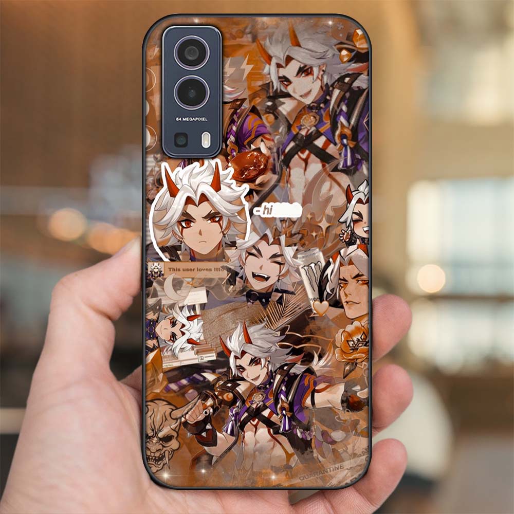 Ốp lưng Vivo Y72 5G viền đen in hình Arataki Itto Genshin Impact