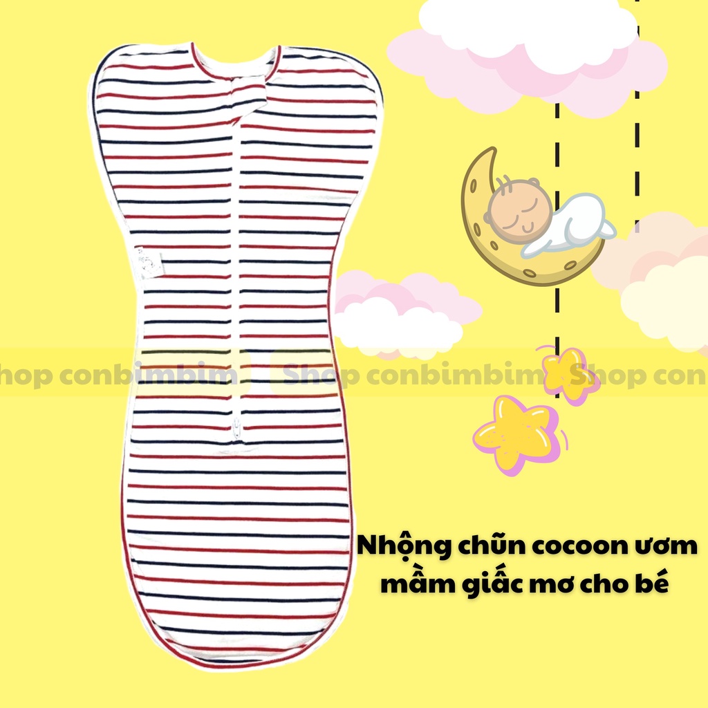 Nhộng Chũn Cocoon CHÍNH HÃNG Cho Bé Giúp Bé Ngủ Ngon Giảm Giật Mình