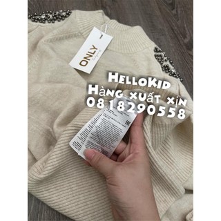 Áo len tay bồng đính hạt nữ