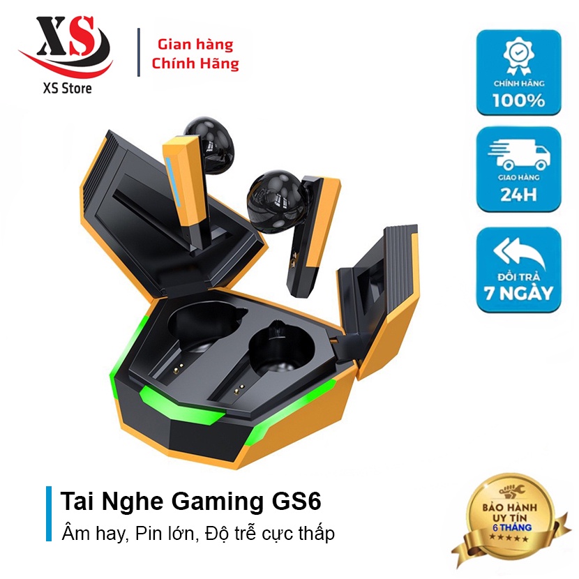 Tai Nghe Gaming GS6, Thiết Kế Cực Đẹp, Độ Trễ Cực Thấp, Chơi Game Đỉnh Cao - XS Store