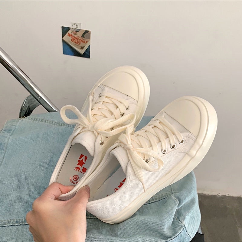 GIÀY VẢI CANVAS THỜI TRANG ULZZANG PHONG CÁCH CHO NỮ
