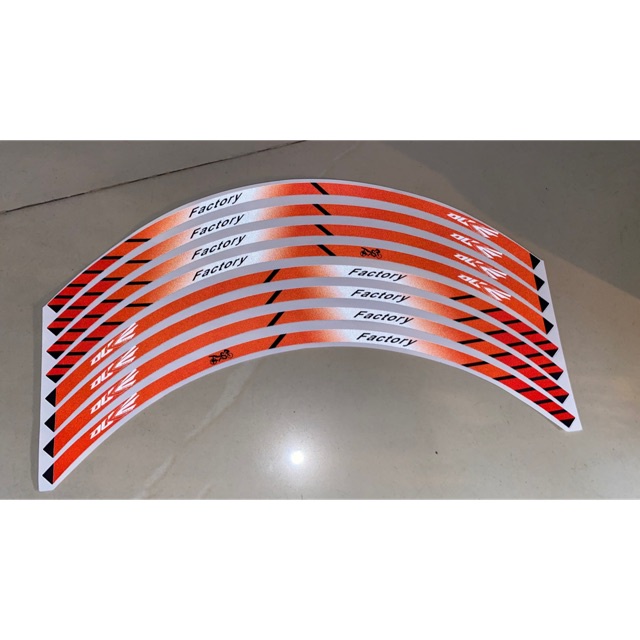 tem dán niềng xe phản quang ( bộ 8 miếng ) - DECAL