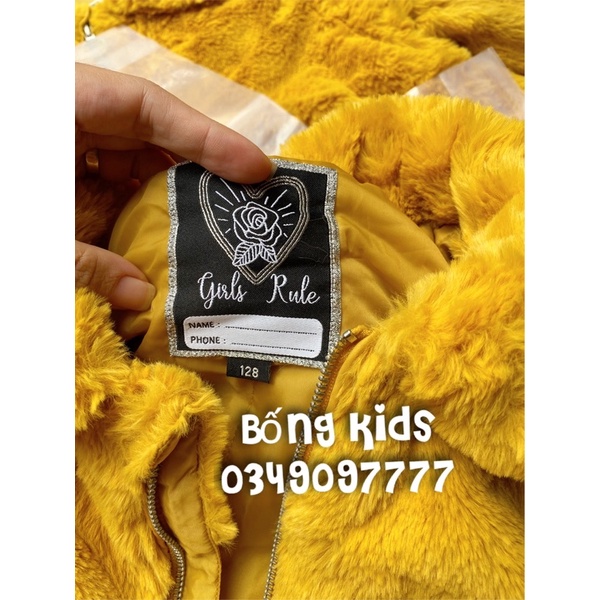 Áo Khoác Lông Bé Gái Cổ Petter Vàng C&amp;A