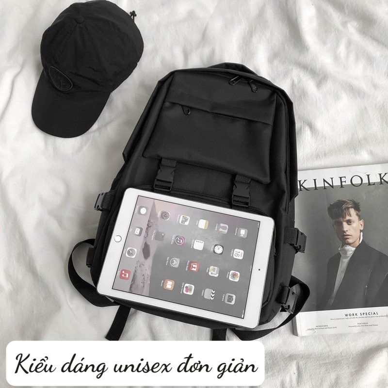 Balo Ulzzang Unisex nam nữ vải xịn chống nước nhiều ngăn tiện dụng có ngăn đựng laptop đi học đi chơi- Gia Dụng Nhật TC