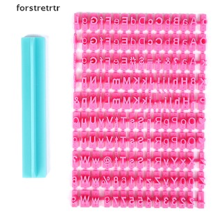 Forstretrtr 1 Set Letter Number Cookie Molds Alphabet Press Stamp DIY Cake Baking Tools EN