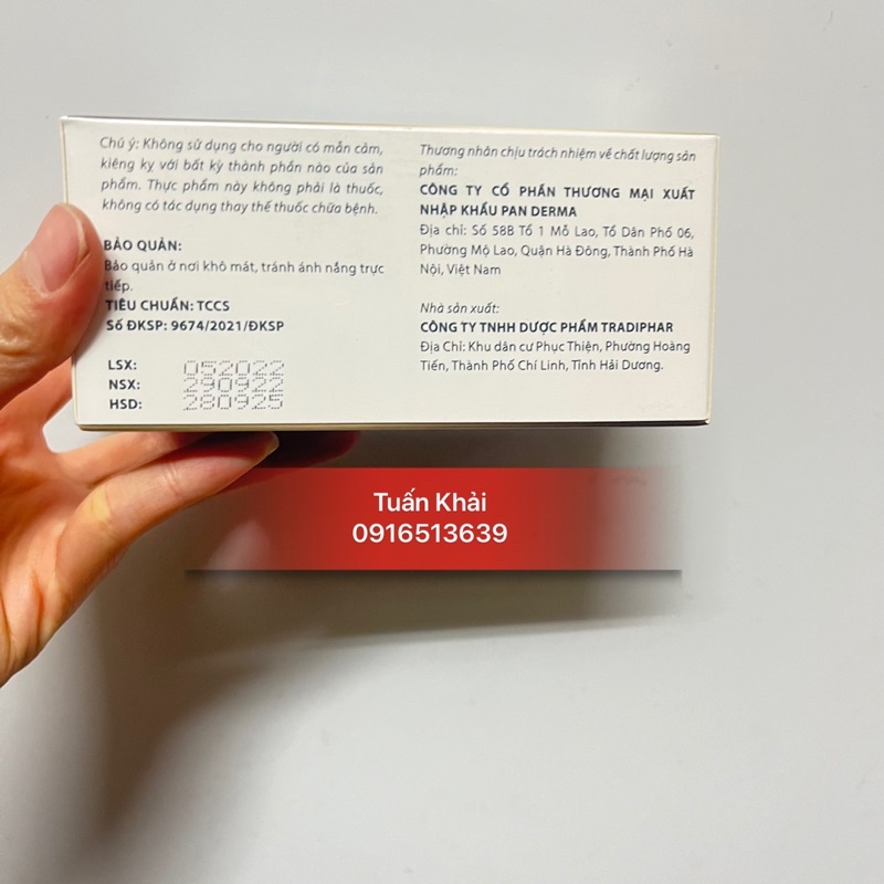 Chính Hãng] Viên uống giảm mụn trắng da Procystine hộp 60 viên