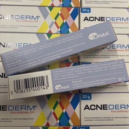Kem Giảm Mụn Mờ Thâm Làm Trắng Da Acne Derm 20% Axit Azelaic 20g