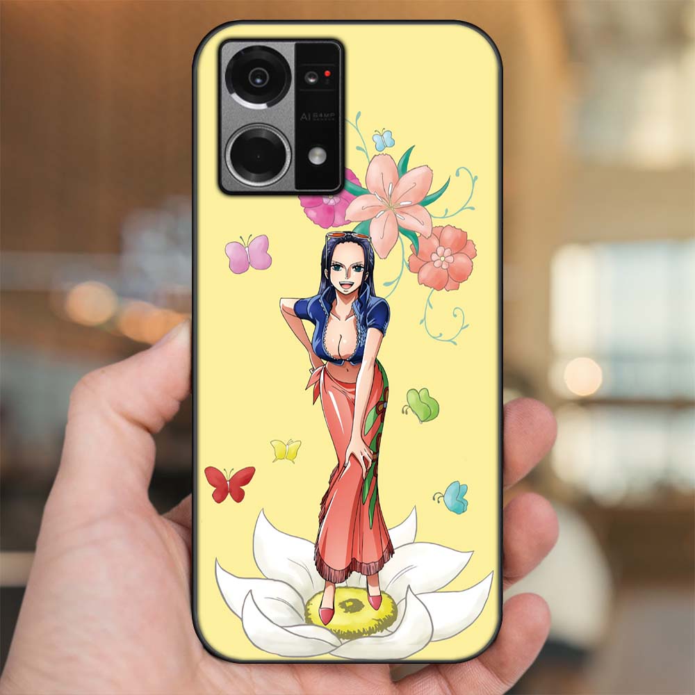 Ốp lưng Oppo Reno 7 4G viền đen in hình Nico Robin One Piece Đảo Hải Tặc