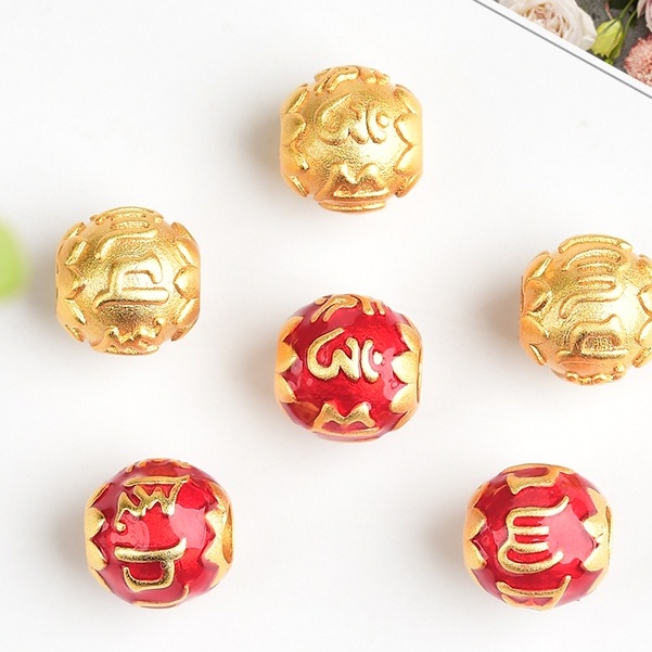 Hạt Xỏ Vòng Tay Bện Thủ Công Sáu Chiều Màu Vàng Cát Bảo Quản Không Gây Dị Ứng Phụ Kiện Trang Sức Vòng Tay Bảo Quản Mạnh Mẽ Màu Sắc Truyền Thống diy