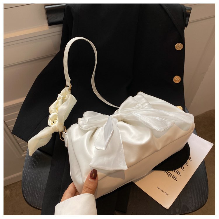 AlphaZ Túi Đeo Vai Xếp Ly Bằng Da PU Phối Dây Xích Thời Trang Phong Cách Hàn Quốc