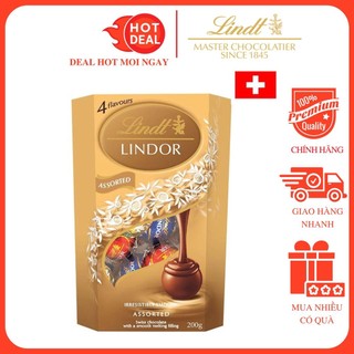 Socola hỗn hợp lindt lindor assorted hộp quà 200g - nhập khẩu thụy sĩ