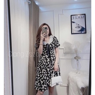 VÁY HOA CÚC PHỐI VOAN