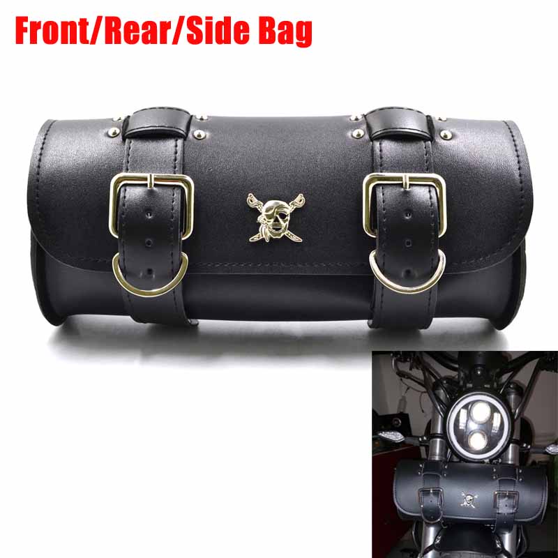 Túi Da Đựng Đồ Gắn Ghi Đông Xe Mô Tô Harley Touring Sportster XL 883 1200
