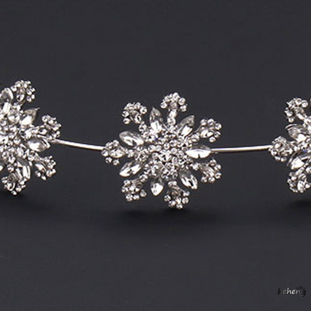 Băng Đô Bạc Ngọt Ngào Đính Đá Hình Bông Tuyết Không Gây Dị Ứng Làm Quà Tặng Giáng Sinh / Valentine