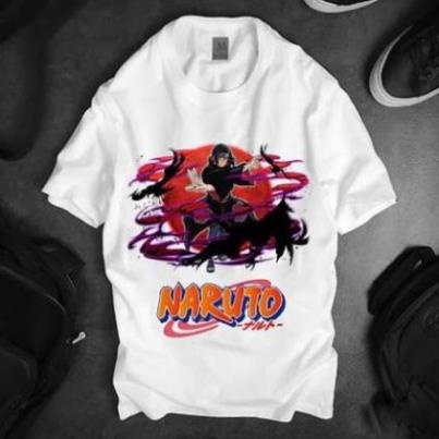 Áo thun mẫu mới cực đẹp NARUTO ITACHI QUẠ , có size bé cho trẻ em / áo thun Anime Manga Unisex Nam Nữ