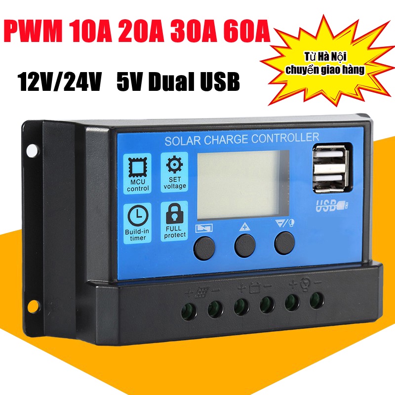 Điều khiển sạc năng lượng mặt trời PWM 30A