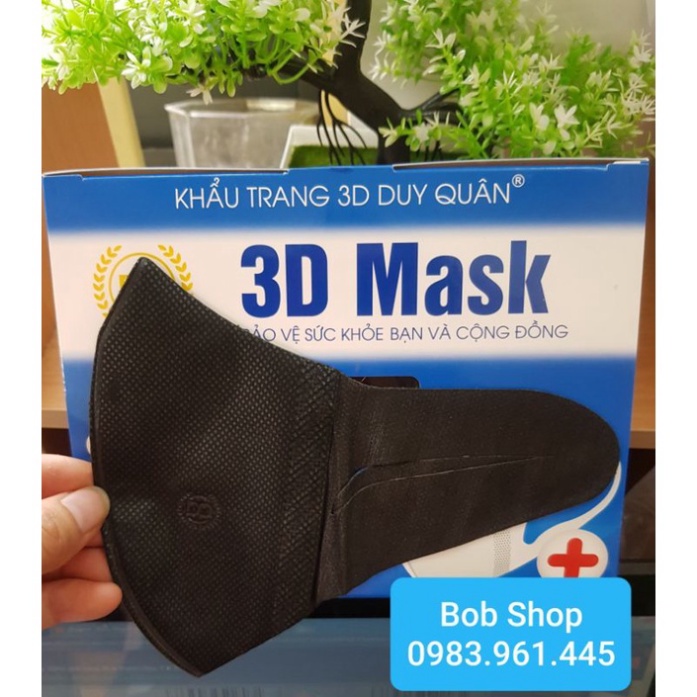 Hộp 50 chiếc khẩu trang 3D Mask màu đen