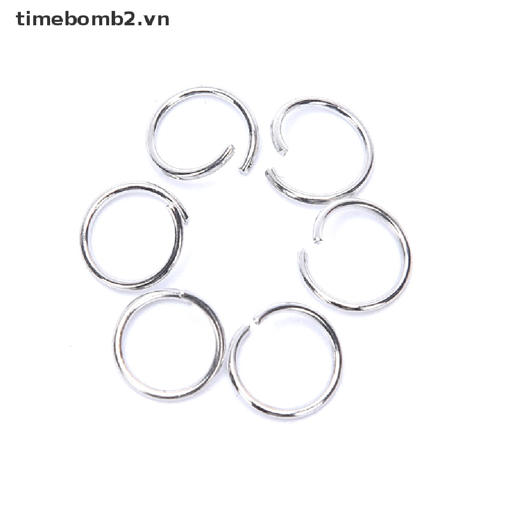 {Thời Trang Mới} Set 150 Vòng Móc Chìa Khóa Có Dây Xích Nhảy Kèm Đinh Ốc Vít Làm Móc Khóa DIY