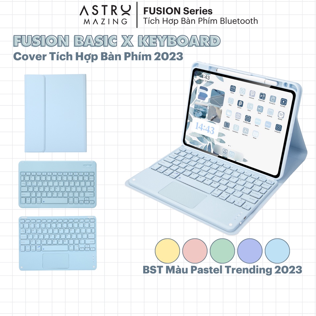 Cover bàn phím AstroMazing có Trackpad dành cho iPad Pro 11 Air 4 5 Gen 7 8 9 10.2 2020 2021