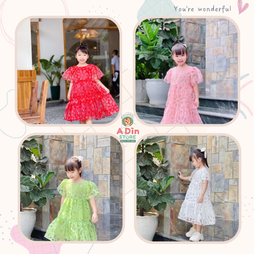 (10kg đến 40kg) Đầm Sofia M624 công chúa hoa rực rỡ