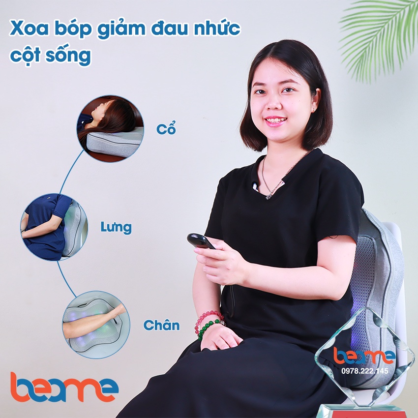 Máy massage lưng cột sống, gối mát xa cổ vai gáy Beame BM-V56