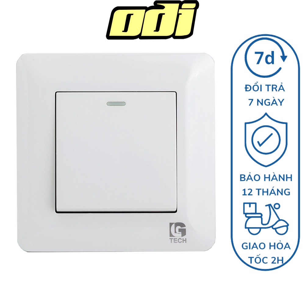 Công tắc điện đơn vuông 1 chiều và 2 chiều có dải phản quang Lgtech LG-TT-0001