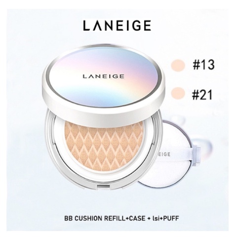 Kem BB Dạng CUSHION LANIEGE SPF 50 + PA + + + Không Có Phấn Nước 13 #Số 21.. 21..