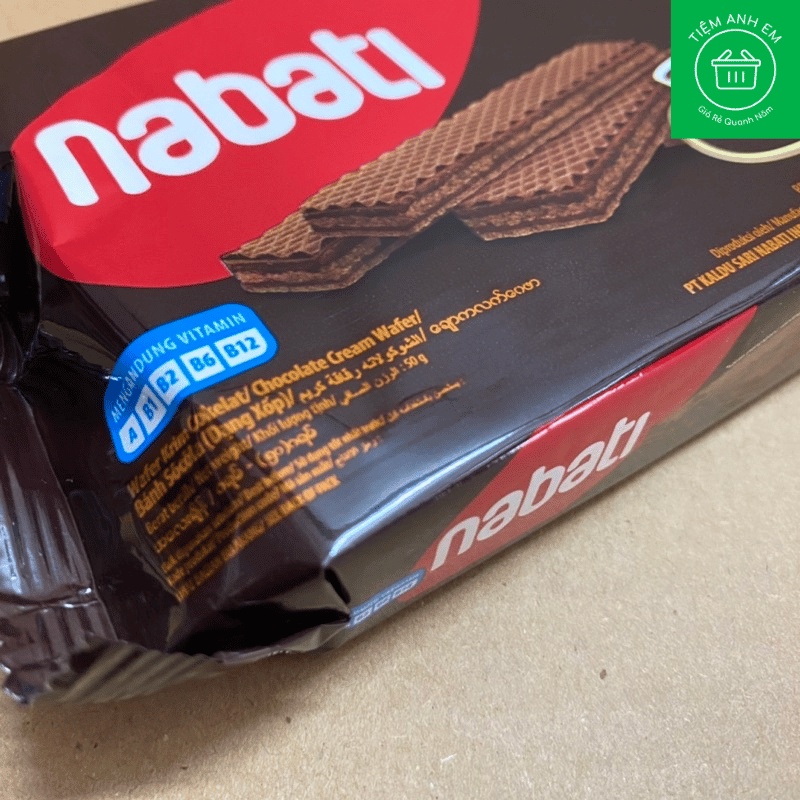 Bánh xốp Richoco Nabati Chocolate Cream Wafer gói 50g - Các Vị