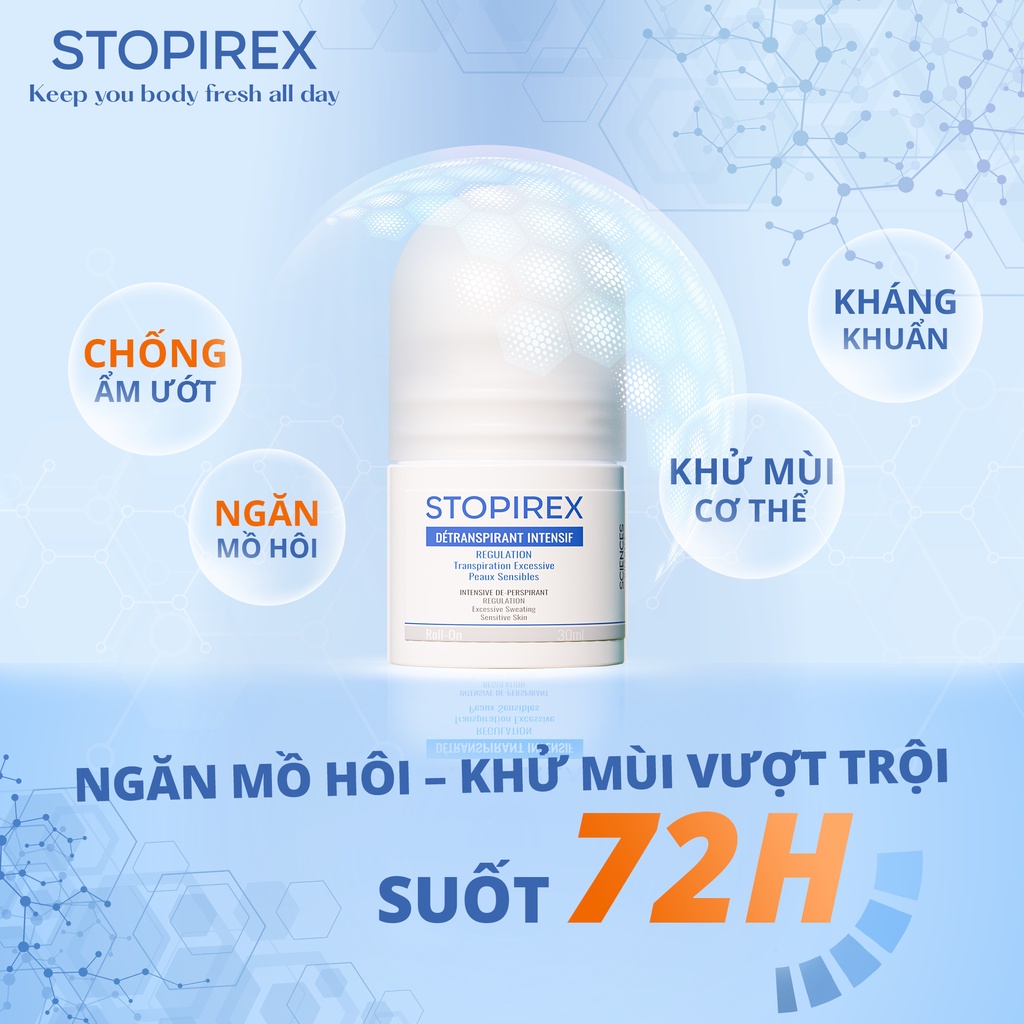 Lăn Khử Mùi Kháng Khuẩn Ngăn Tiết Mồ Hôi Stopirex