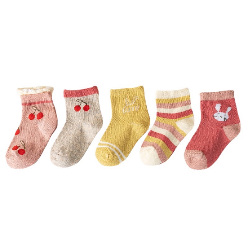 Tất cho bé gái bé trai set tất vớ cao cổ trẻ em giữ ấm mùa đông