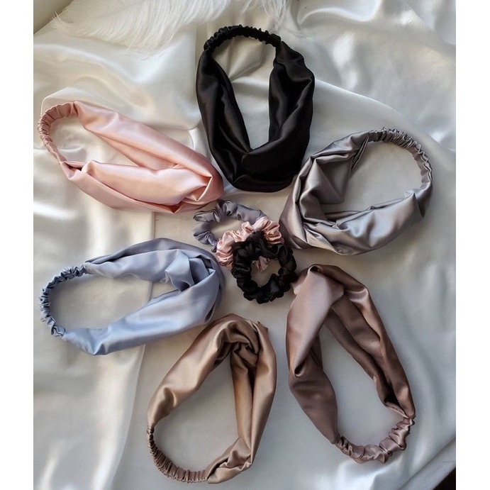 Băng đô Turban vải Lụa Mít Tây thắt nhiều kiểu xinh xắn Headband Handmade