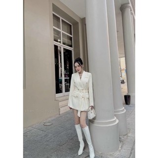Áo khoác dạ kèm đai